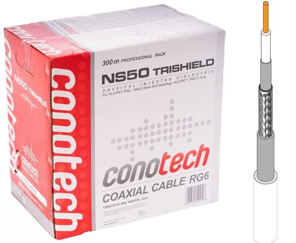 Conotech NS-50 Trishield antennekabel pr. meter