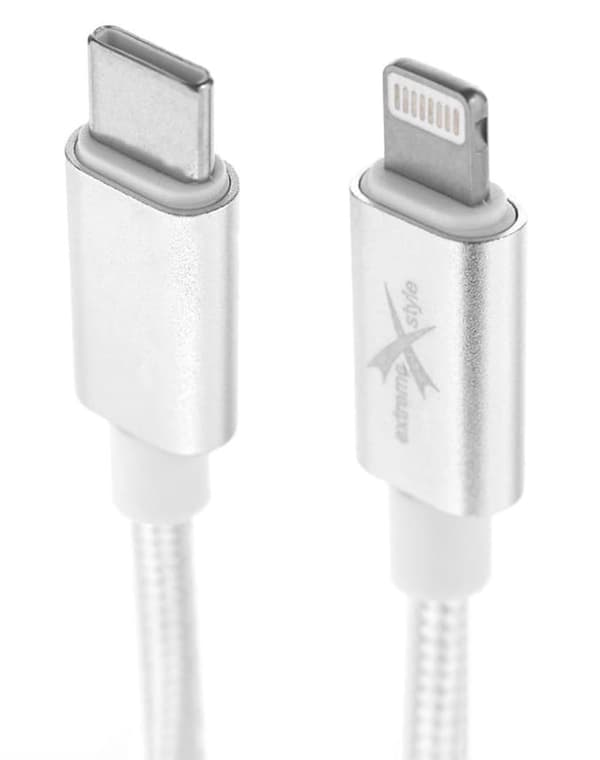 Flettet kabel PD USB Type-C Lightning 2m