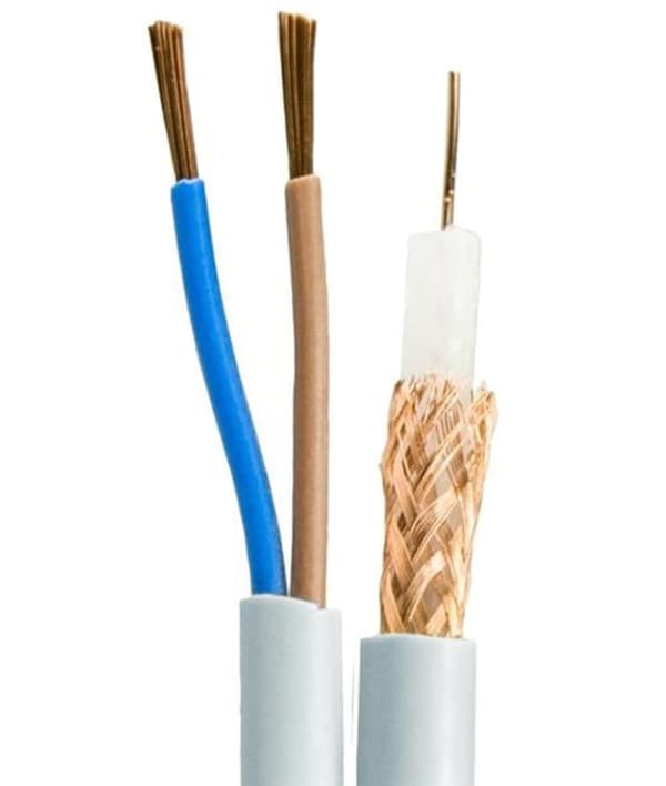 RG-59 Kabel +2x0,75 Haglgevær CCTV Pr. meter