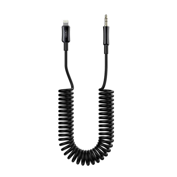 XO Lydkabel Lightning til 3,5 mm 1m - Svart