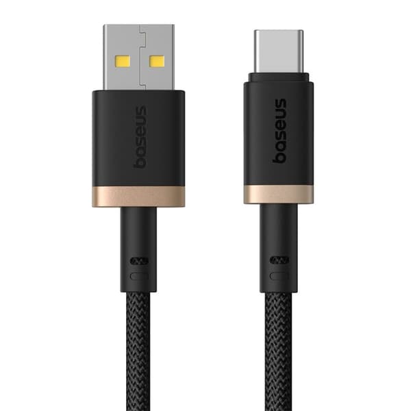 Baseus Dura USB Type A - Type C 60 W pikalatauskaapeli 2 m Musta, Kulta