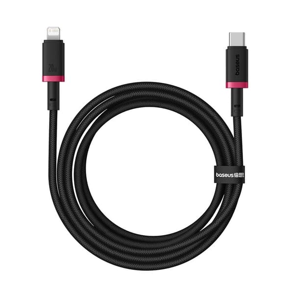 Baseus Dura Type C hurtigopladerkabel til iP 20 W 2 m Sort, Rød