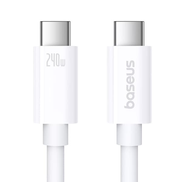 Baseus Superior USB C til USB C datakabel 1 m 240 W Hvid