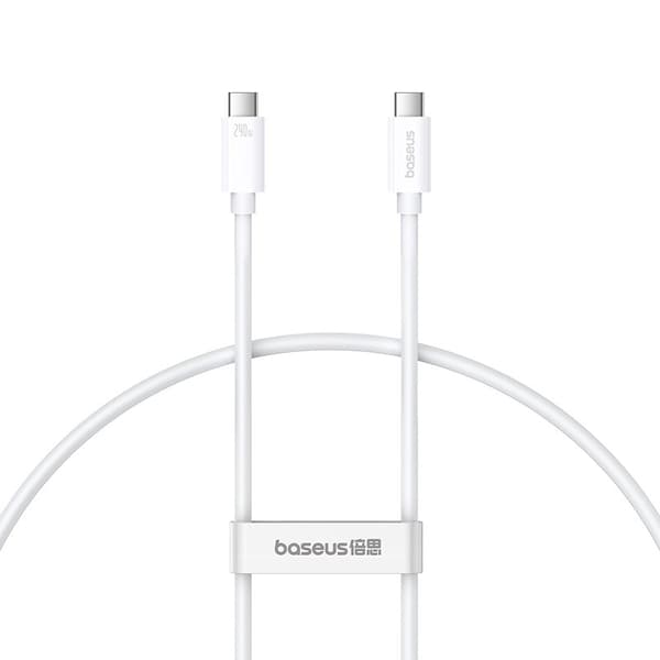 Baseus Superior USB C til USB C datakabel 1 m 240 W Hvid