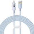 Miniatyrbild 1 av 6: Baseus Gem USB A till USB C snabbladdningskabel 2 m 100 W Blå