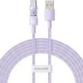 Miniatyrbild 1 av 6: Baseus Gem USB A till USB C snabbladdningskabel 2 m 100 W Lila