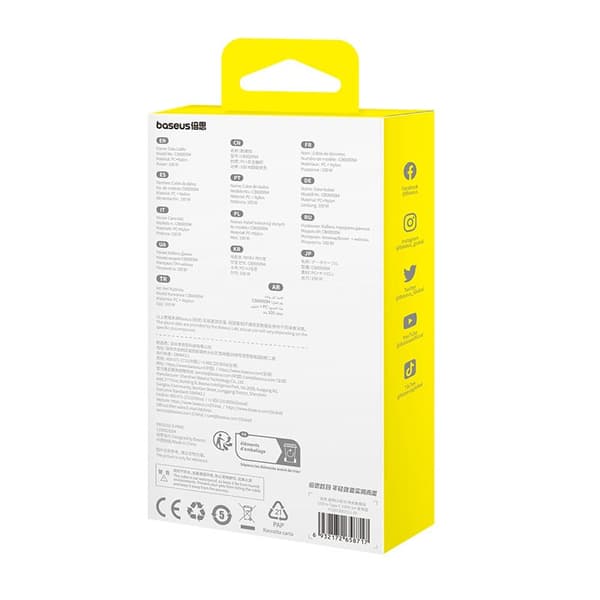 Baseus Gem USB A til USB C hurtigopladerkabel 1 m 100 W Blå