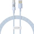 Miniatyrbillede 1 af 6: Baseus Gem USB A til USB C hurtigopladerkabel 1 m 100 W Blå