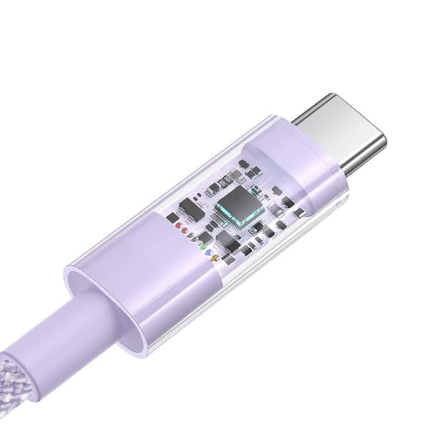 Baseus Gem USB A til USB C hurtigopladerkabel 1 m 100 W lilla
