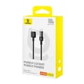 Miniatyrbild 1 av 5: Baseus Gem USB A till USB C snabbladdningskabel 1 m 100 W Svart
