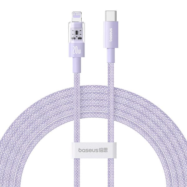 Baseus Gem USB-C - iPhone -pikalatauskaapeli 2 m 20 W Violetti