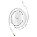 Miniatyrbillede 5 af 8: Baseus Free2Pull udvideligt USB C til iP Lightning hurtigopladerkabel 1 m 20 W Hvid