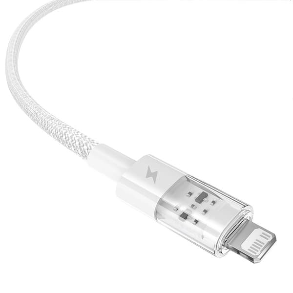 Baseus Gem USB til IP 2.4A hurtigopladerkabel 1 m Hvid