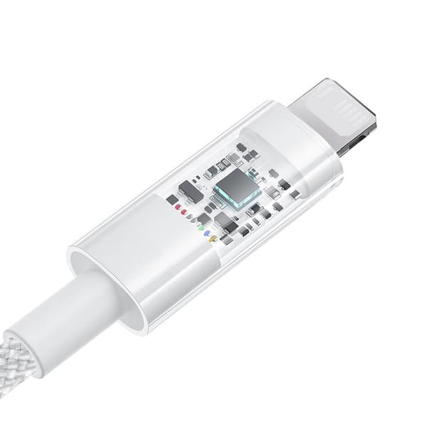 Baseus Gem USB til IP 2.4A hurtigopladerkabel 1 m Hvid