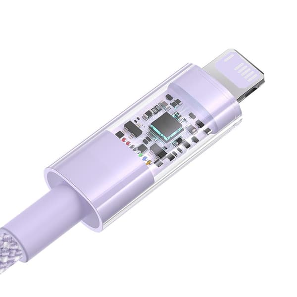 Baseus Gem USB till IP 2.4A snabbladdningskabel 2 m Lila