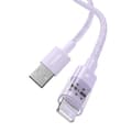 Miniatyrbild 2 av 7: Baseus Gem USB till IP 2.4A snabbladdningskabel 2 m Lila
