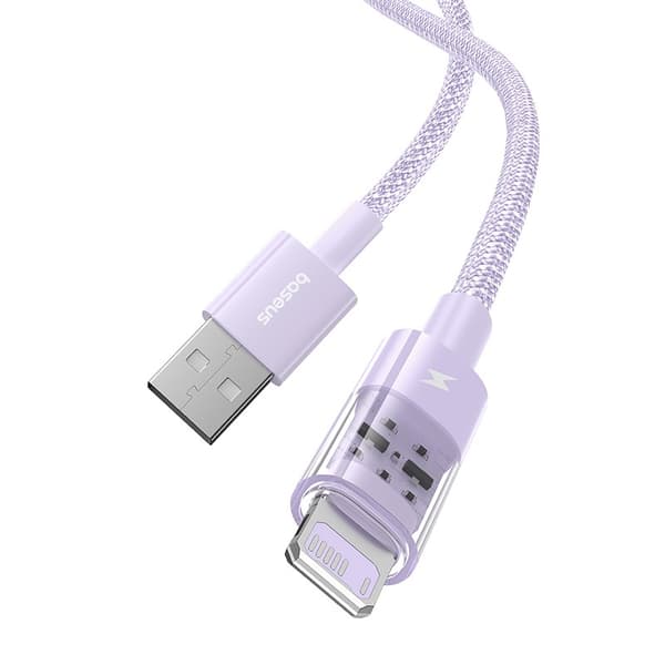 Baseus Gem USB till IP 2.4A snabbladdningskabel 2 m Lila