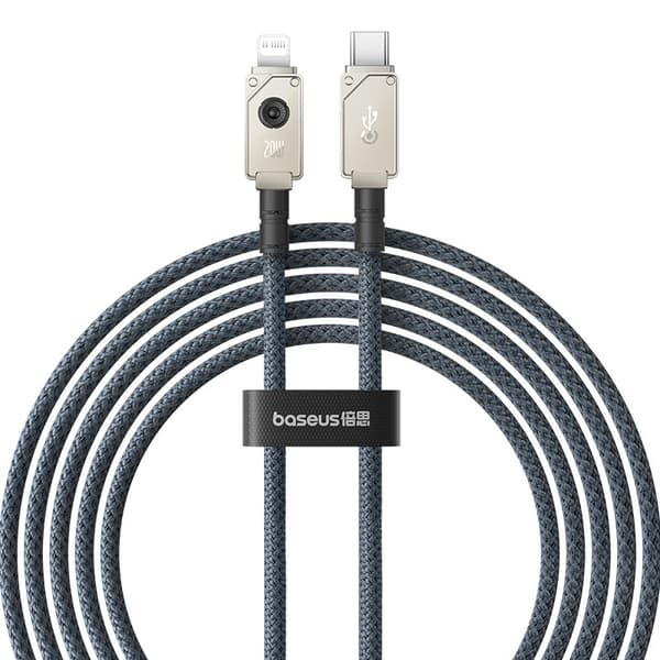 Baseus Ubrydeligt USB C til iP-kabel 2 m 20 W Sort