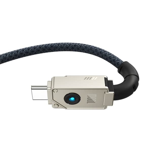 Baseus Ubrydeligt USB A til USB C kabel 2 m 100 W Hvid
