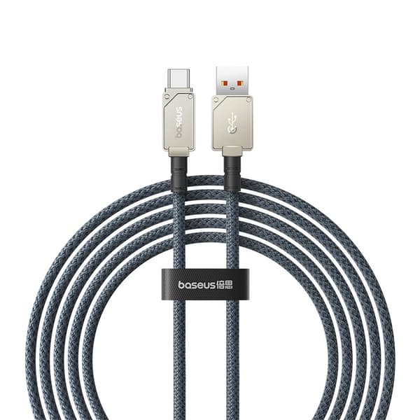 Baseus Ubrydeligt USB A til USB C kabel 2 m 100 W Hvid