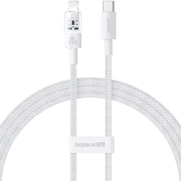 Baseus Gem USB-C til iP hurtigopladerkabel 1 m 20 W Hvid