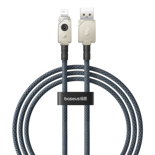 Baseus Okrossbar USB A till iP-kabel 1 m 5V-2.4A Vit