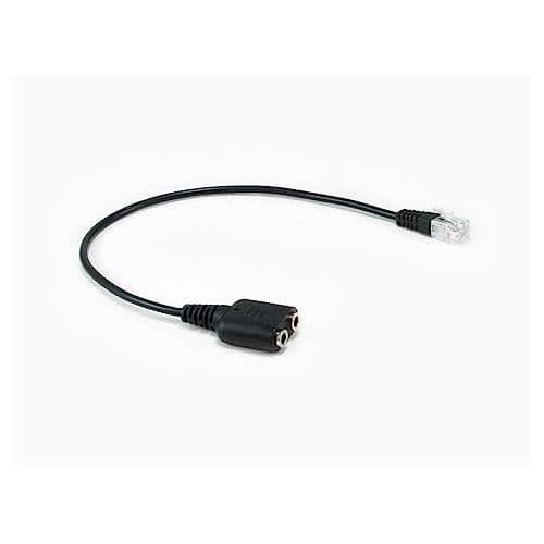 UTRUSTNING RJ9 TELEFONKABEL TILL 2 stycken 3,5 MM UTTAG FÖR HÖRRTELEFON 25