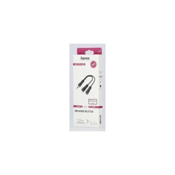 Ljuddelare, 3,5 mm hankontakt - 2 st 3,5 m honuttag, stereo