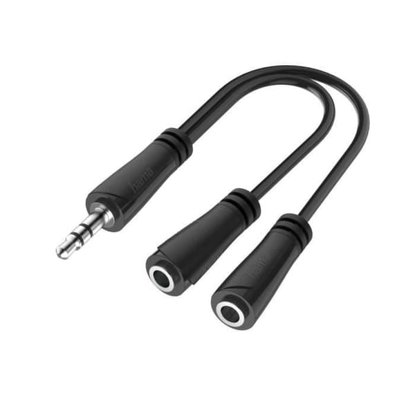 Ljuddelare, 3,5 mm hankontakt - 2 st 3,5 m honuttag, stereo