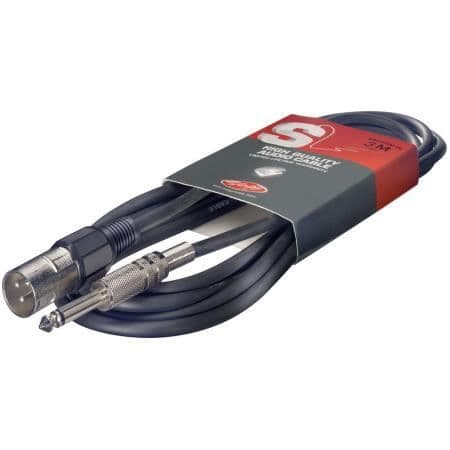 Deluxe ljudkabel - STAGG - Sac3pxm Dl - XLR m / jack - Blå
