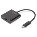 Miniatyrbild 1 av 4: Digitus DA-70852, 0,15 m, USB C, HDMI typ A (standard), hane, hona, rak