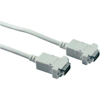 Standard VGA-kabel för bildskärm - Kabel och - Grå - 1,8m - Skärmad