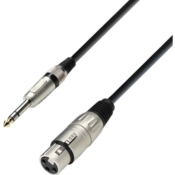 Adam Hall 3 Star Series mikrofonkabel hona XLR till 6,3 mm stereojack 6 m