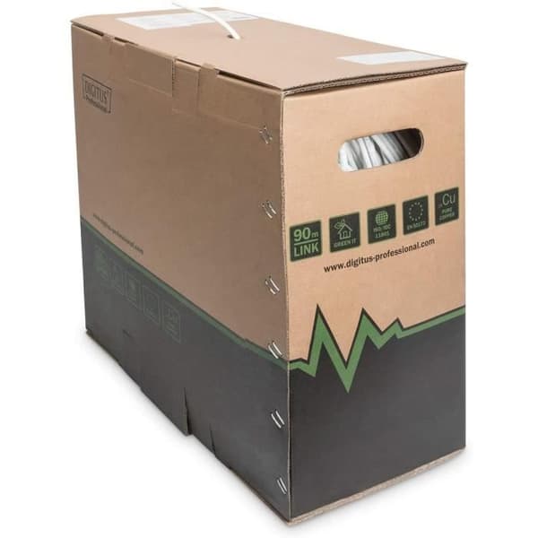 DIGITUS Cat.7 S/FTP installationskabel, 305 m, simplex, Dca - DK-1743-VH-305-MF-W