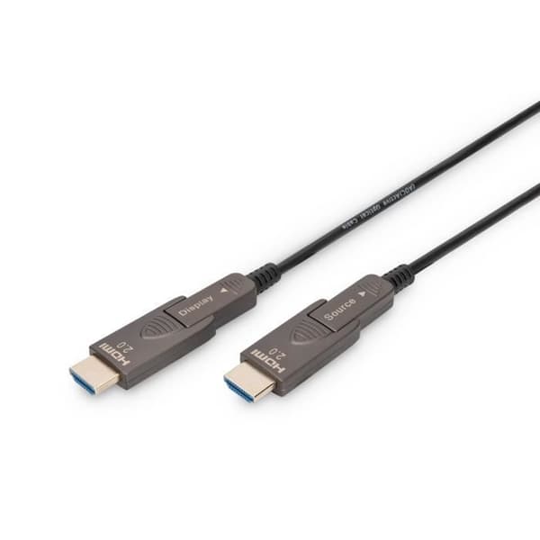 15 m HDMI-kabel - DIGITUS AK-330127-150-S - HDMI Typ A (Standard) - HDMI Typ D (Mikro) - Svart