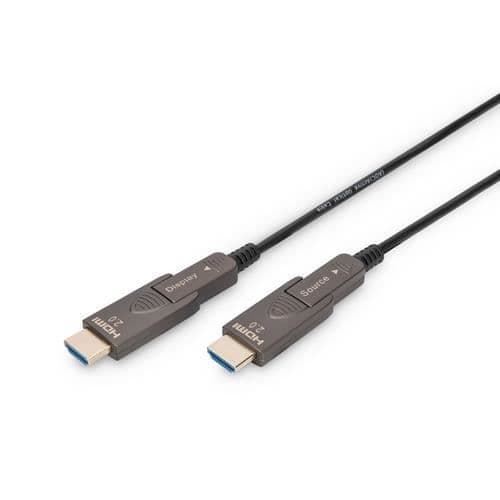 15 m HDMI-kabel - DIGITUS AK-330127-150-S - HDMI Typ A (Standard) - HDMI Typ D (Mikro) - Svart