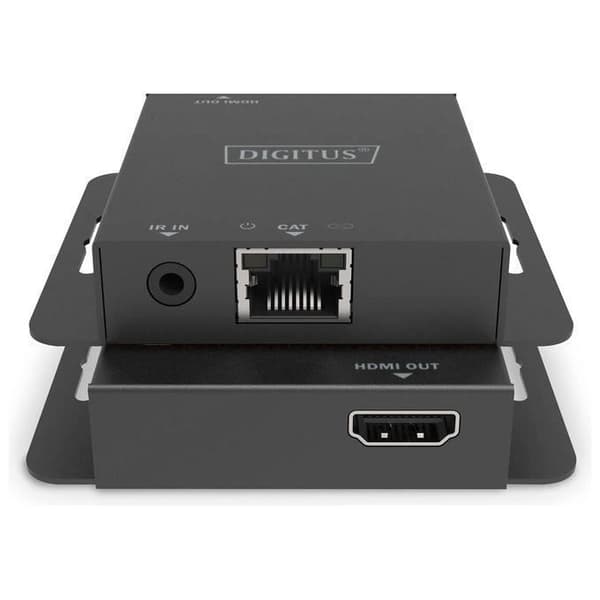 DIGITUS 4K HDMI Extender Set - Upp till 70 m räckvidd - 4k-30Hz - HDMI 1.4 - HDCP 1.4, EDID, PoC - IR-överföring - HDMI-loopout - C