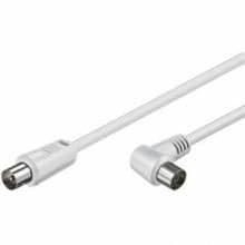 Antennkabel rak + vinklad hane/hona 75 ohm
