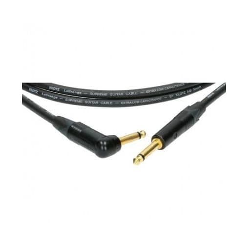 KLOTZ LAGPR0600 - LaGrange supreme gitarrkabel med vinklad jackplugg och guldkontakter 6 meter