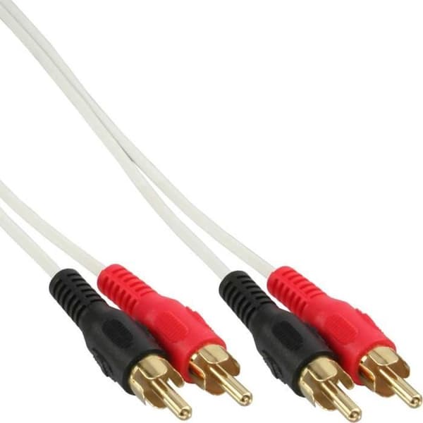 InLine® RCA-kabel, RCA, hane / hane, guld, 3m