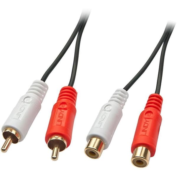 Lindy Premium RCA (M) till RCA (F) ljudkabelförlängning 2m