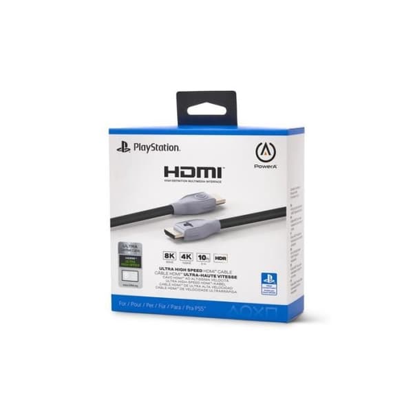 HDMI-kabel - POWER A - PS5 - Svart och Grå - 2 års garanti - Högg kvalite