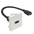 Miniatyrbild 1 av 4: Waytex HDMI frontplatta 37267 45x45 F/F honkabel 20 cm