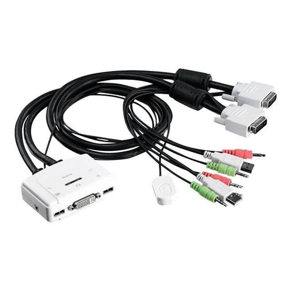 TrendNet TRE TK214I 2-ports USB DVI + Au KVM-kablar