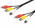 Miniatyrbild 2 av 2: Kabel - tv - video - ljudkontakt Premiumcord - kjackcmm3-2 - Set med 3 RCA-kablar 3 x RCA M/2 m