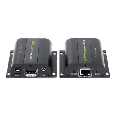 Techly Extender HDMI vriden cat5e/6/6a/7, upp till 60m med IR-mottagare - 020355