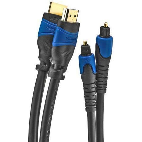 deleyCON MK376 - HDMI-KABLAR - HDMI-kabel Optisk digital ljudkabel Toslink-kabel 2m-2 den nya standarden Arc 3d 4K Ultra HD