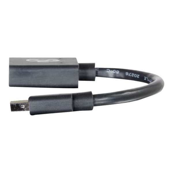 C2G Mini DisplayPort till DisplayPort Adapter Converter DisplayPort-kabel Mini DisplayPort (M) till DisplayPort (F) 15 cm svart