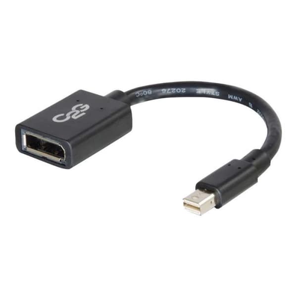 C2G Mini DisplayPort till DisplayPort Adapter Converter DisplayPort-kabel Mini DisplayPort (M) till DisplayPort (F) 15 cm svart
