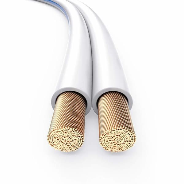 Purelink - SP021-020 - Högtalarkabel 2x4,0mm (99,9% OFC solid koppar 0,10mm) Hifi-högtalarkabel, 20m, vit